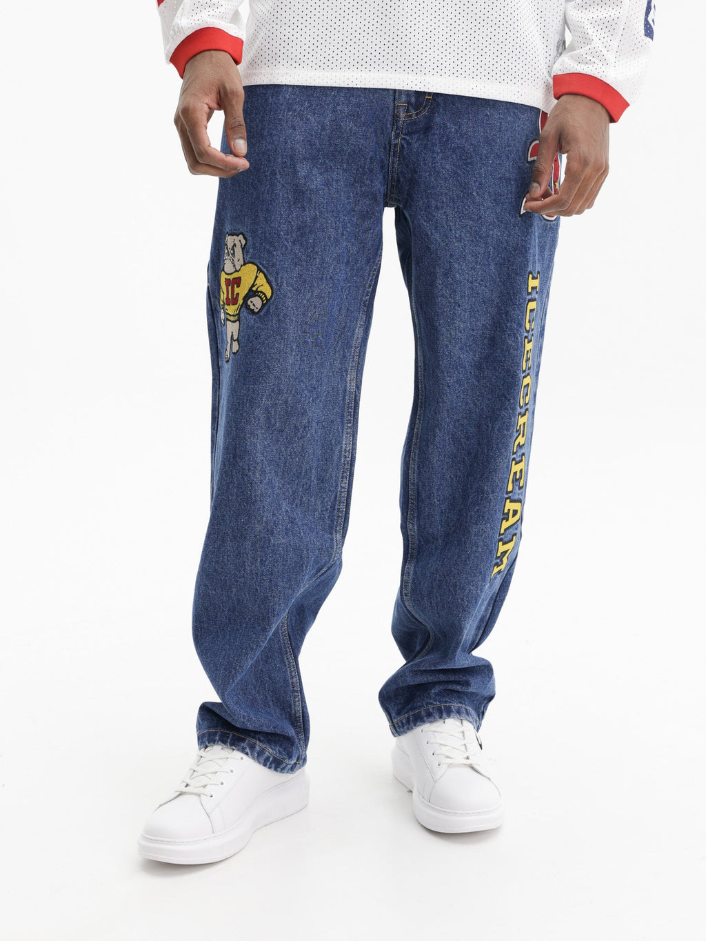 Ice-cream Pants Ic Embrioded Logo Medium Wash