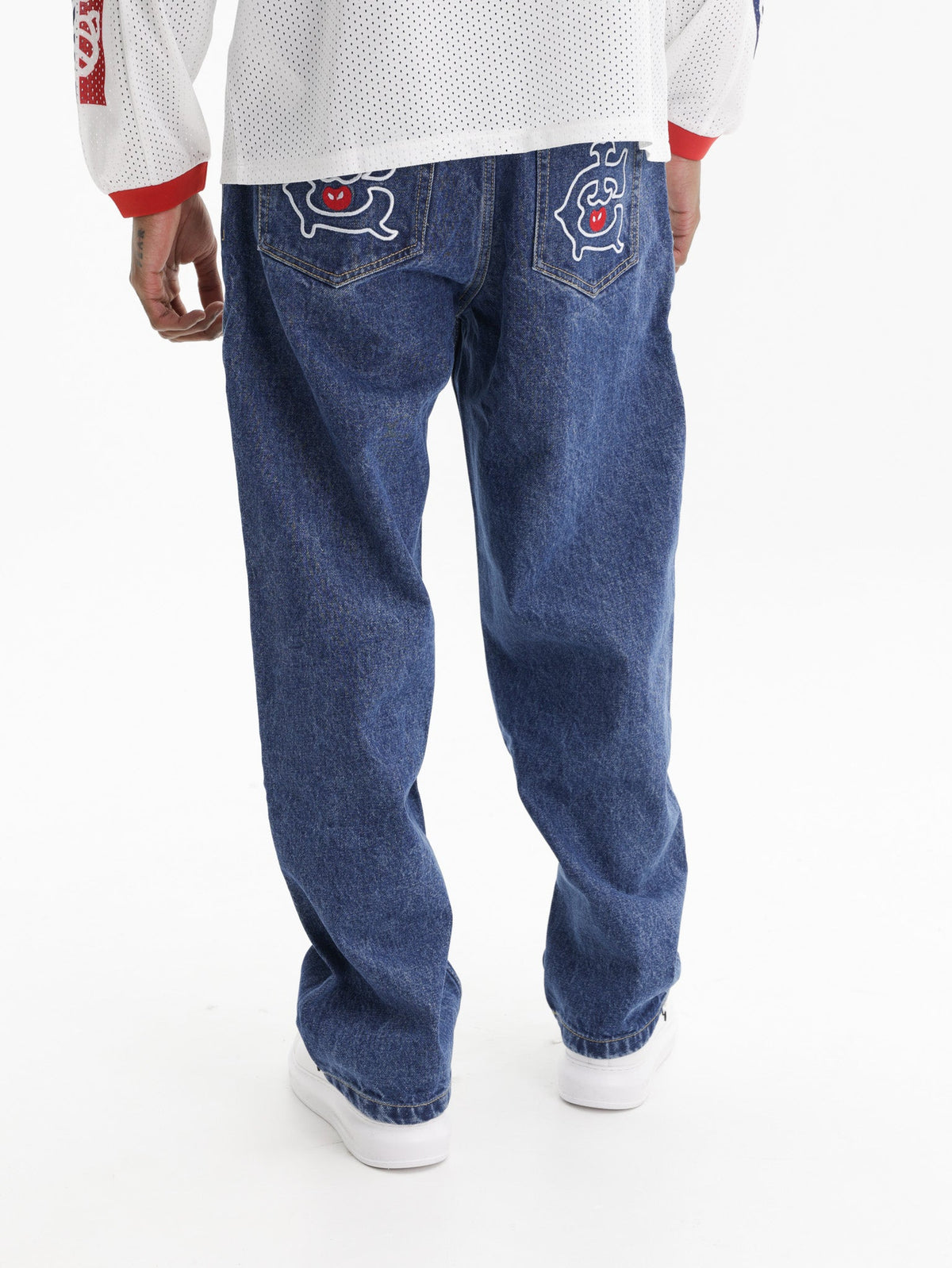 Ice-cream Pants Ic Embrioded Logo Medium Wash