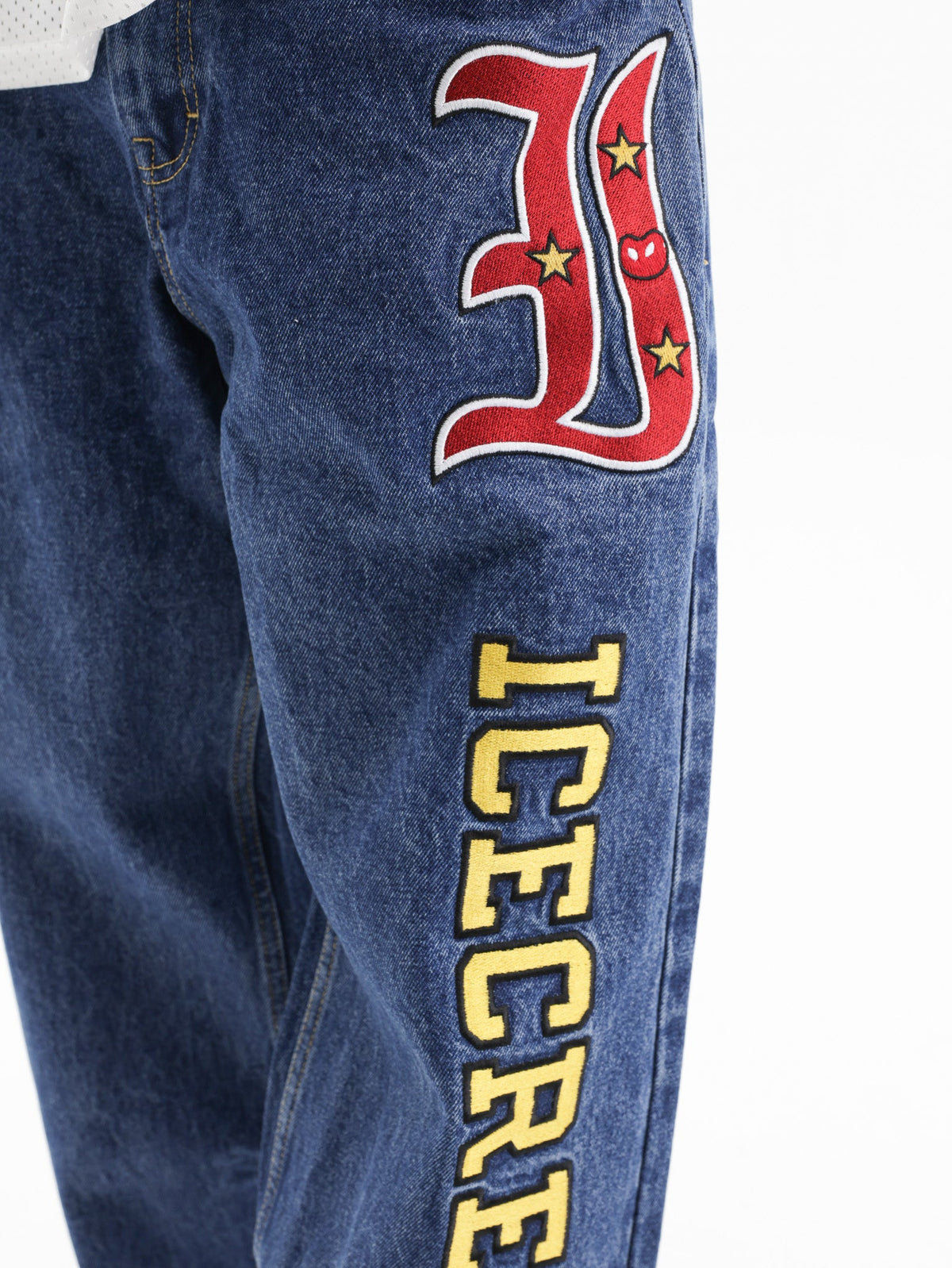 Ice-cream Pants Ic Embrioded Logo Medium Wash