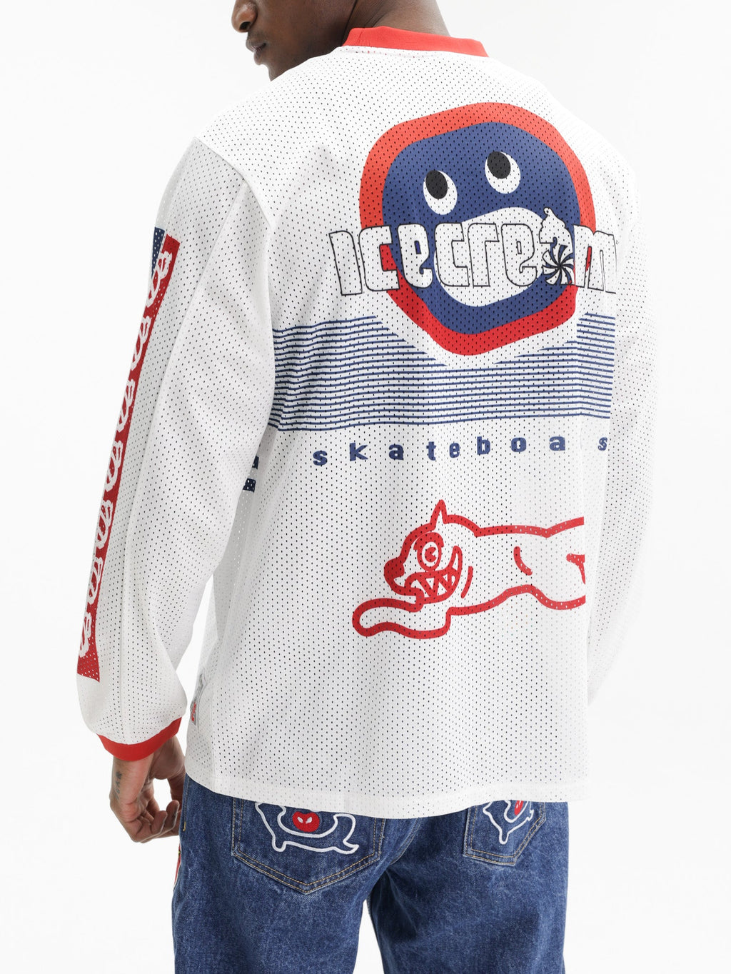 Ice-cream Sweater Mesh Logo Black