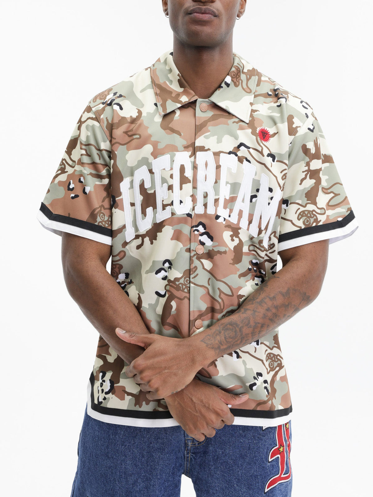 Ice-cream Shirt Choc Chip Baseball Jersey Camo