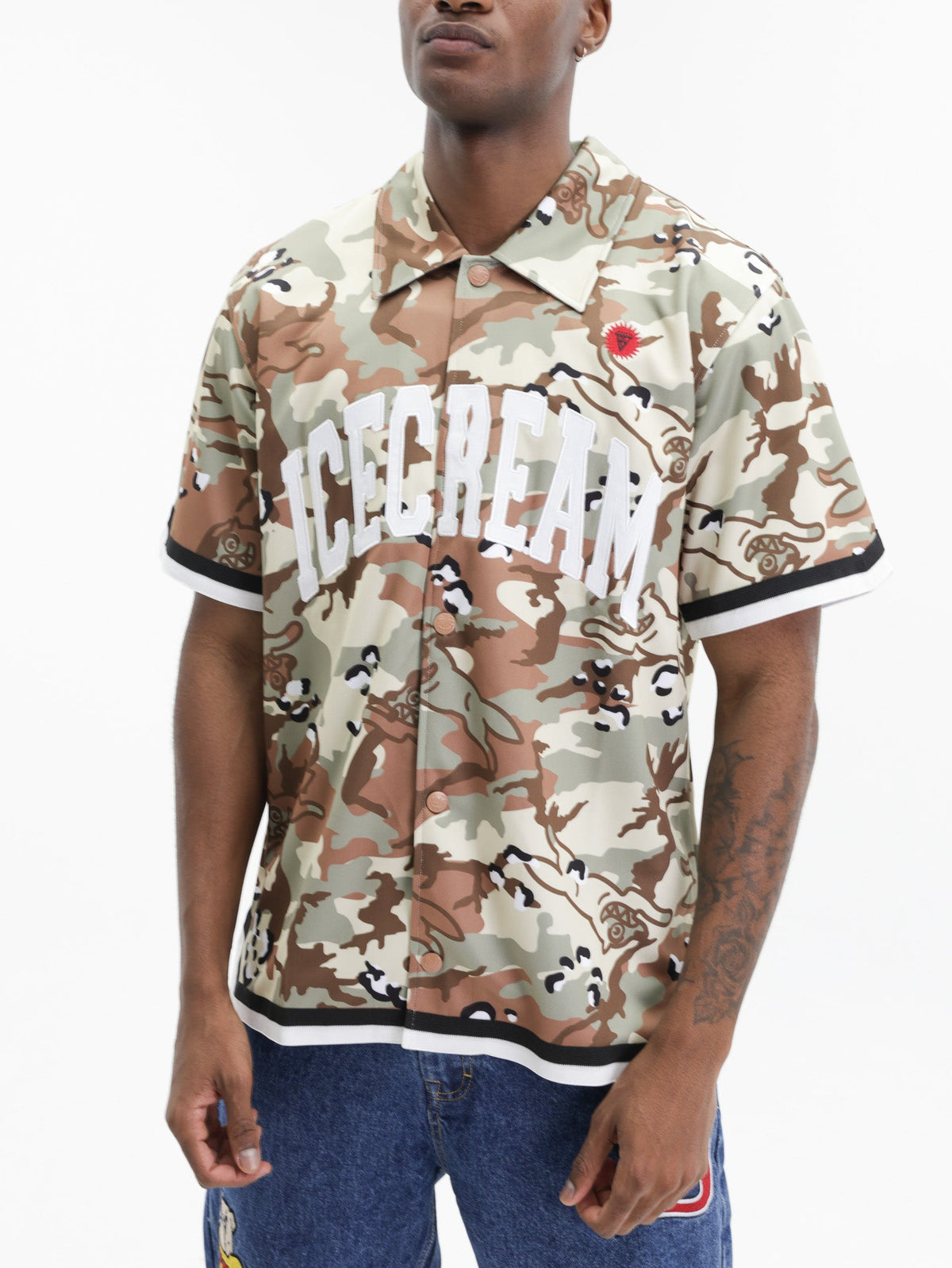 Ice-cream Shirt Choc Chip Baseball Jersey Camo
