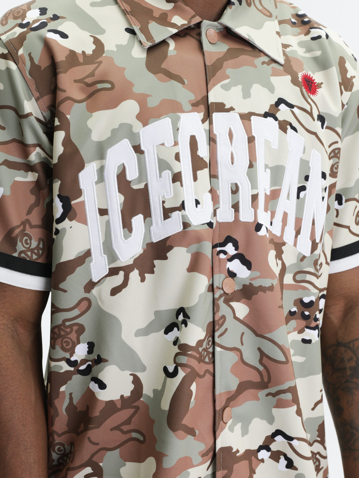 Ice-cream Shirt Choc Chip Baseball Jersey Camo