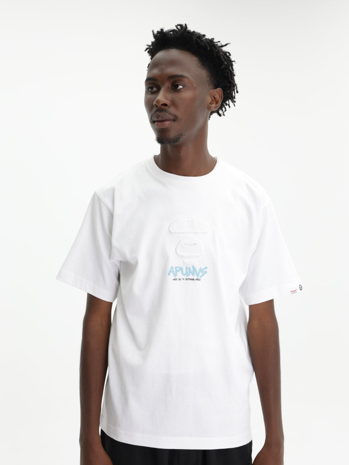 Aape T-Shirt Moonface Logo White