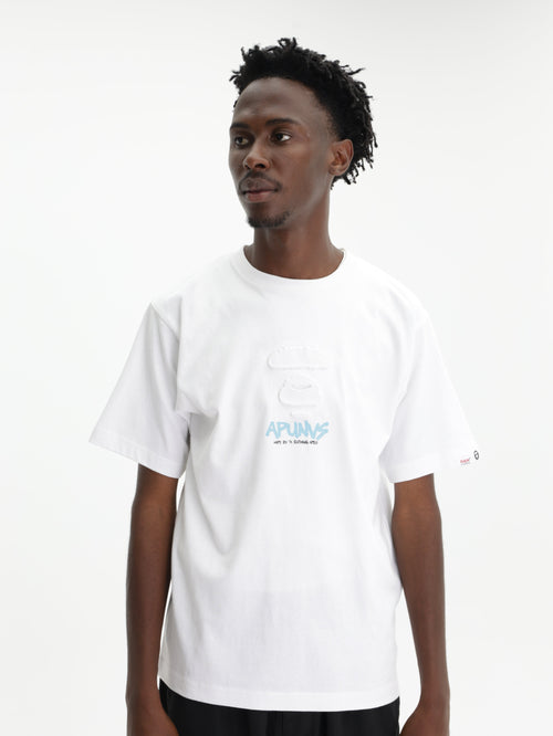 Aape T-Shirt Moonface Logo White