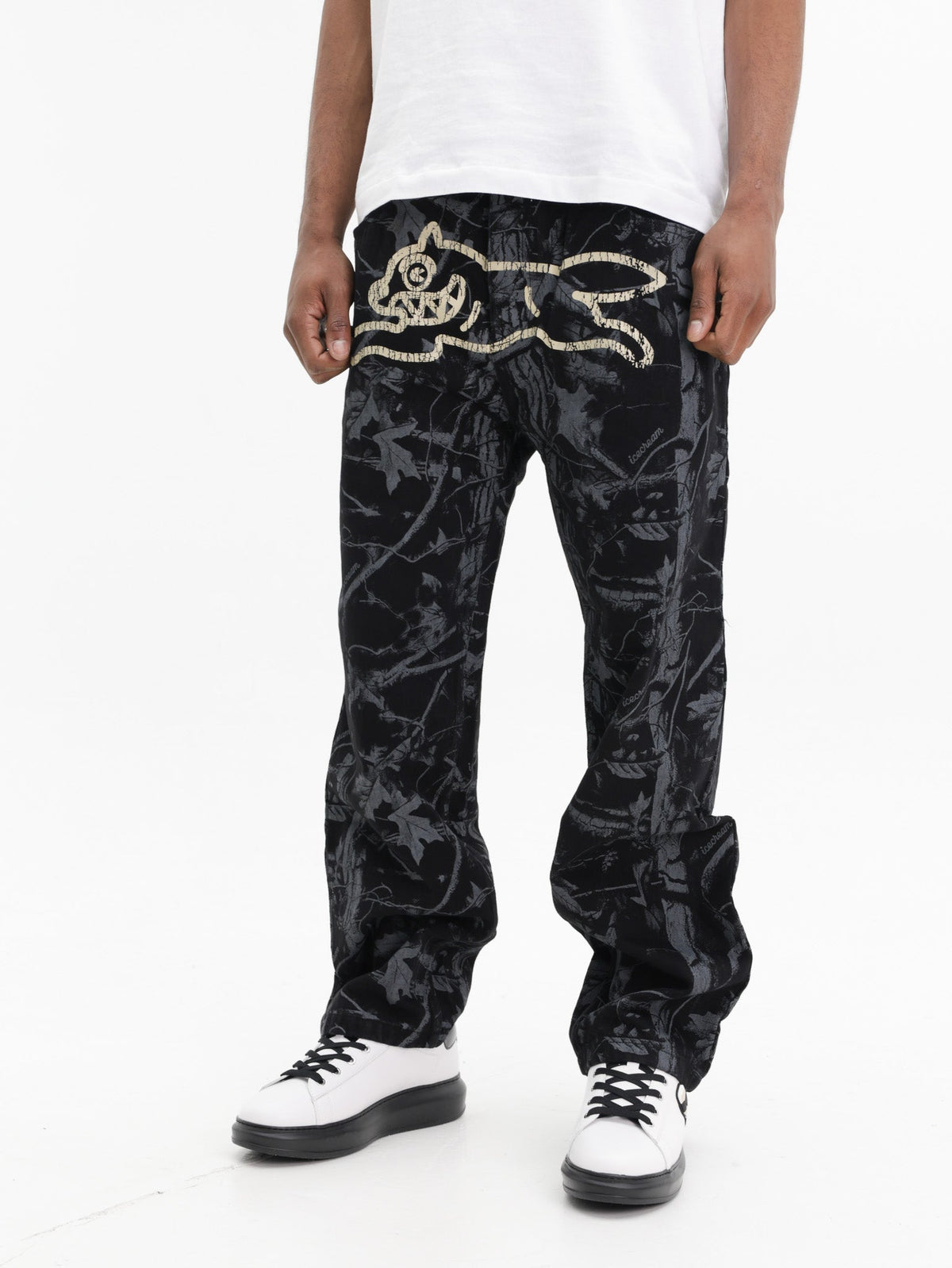 Ice-cream Jeans Tree Camo Denim Black