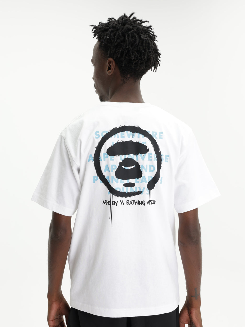 Aape T-Shirt Moonface Logo White