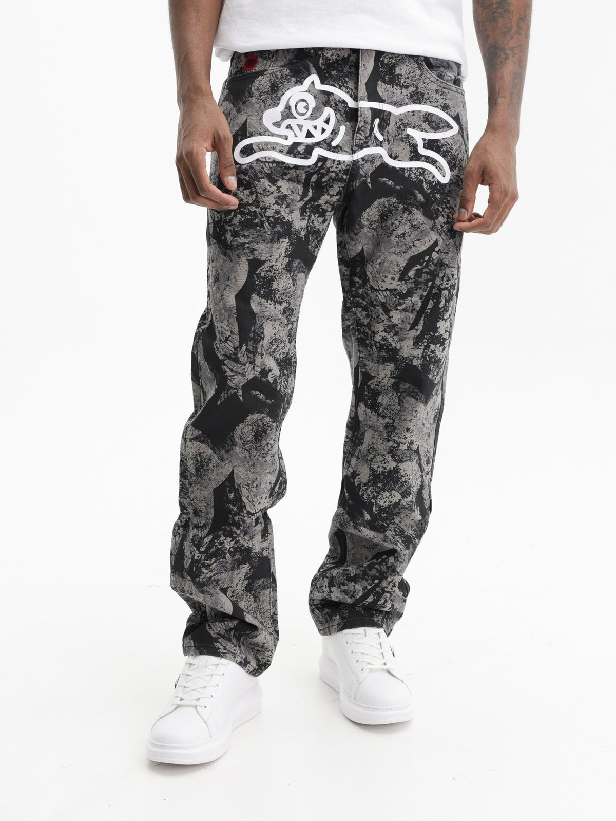 Ice-cream Pants Camo Black Wash Grey