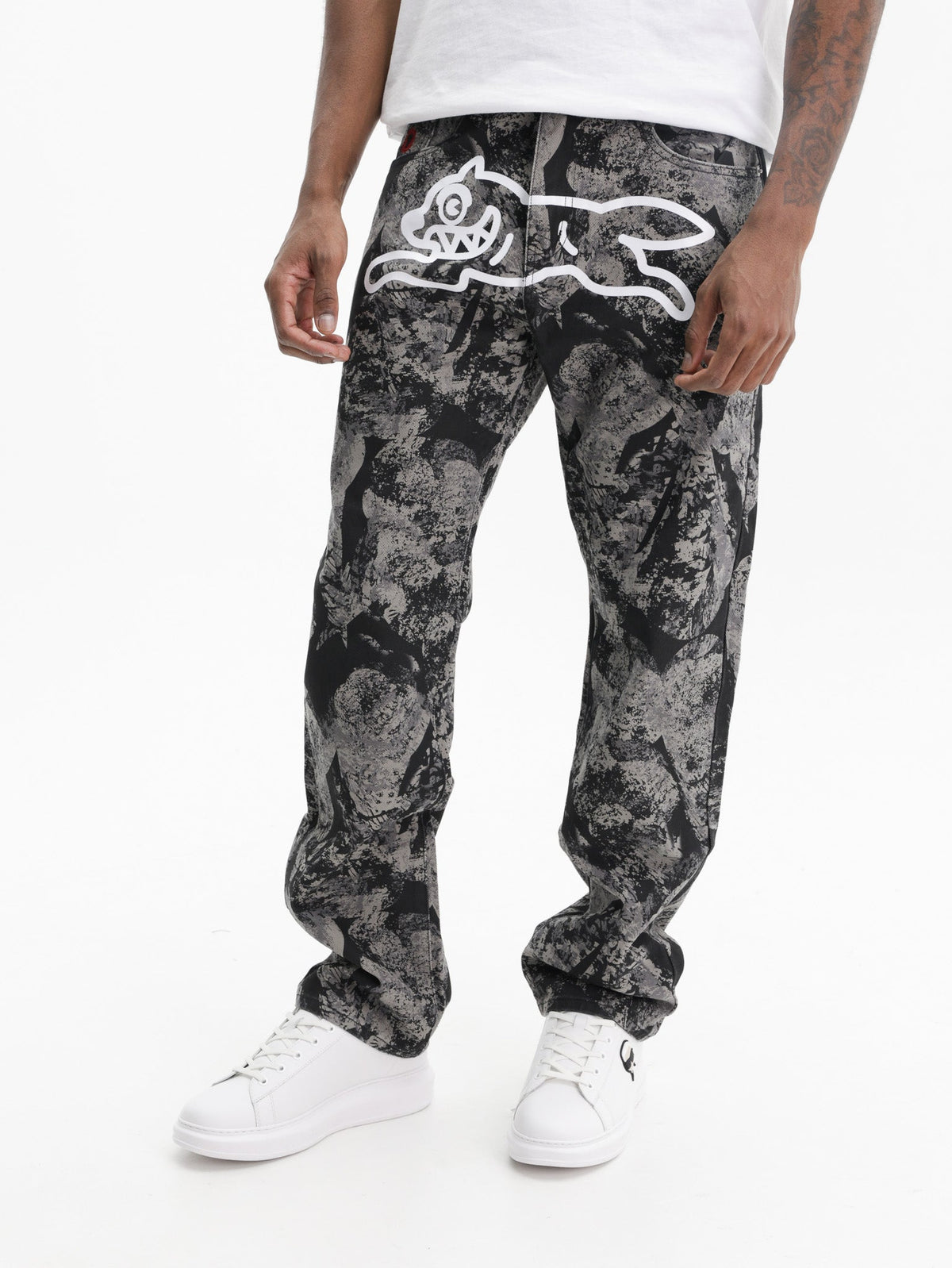 Ice-cream Pants Camo Black Wash Grey