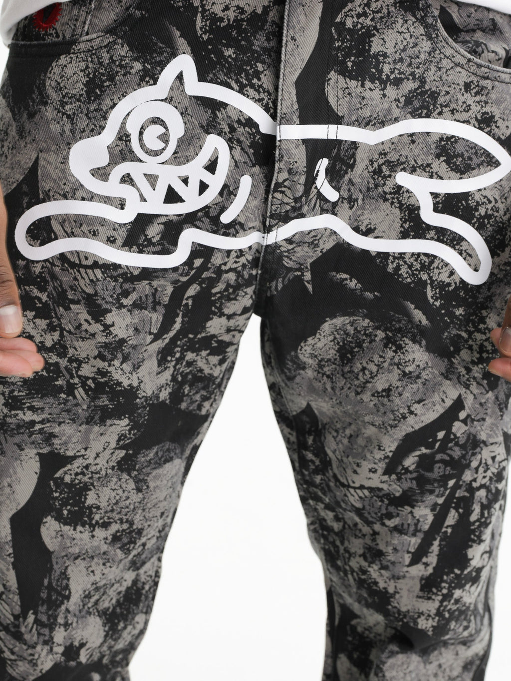 Ice-cream Pants Camo Black Wash Grey