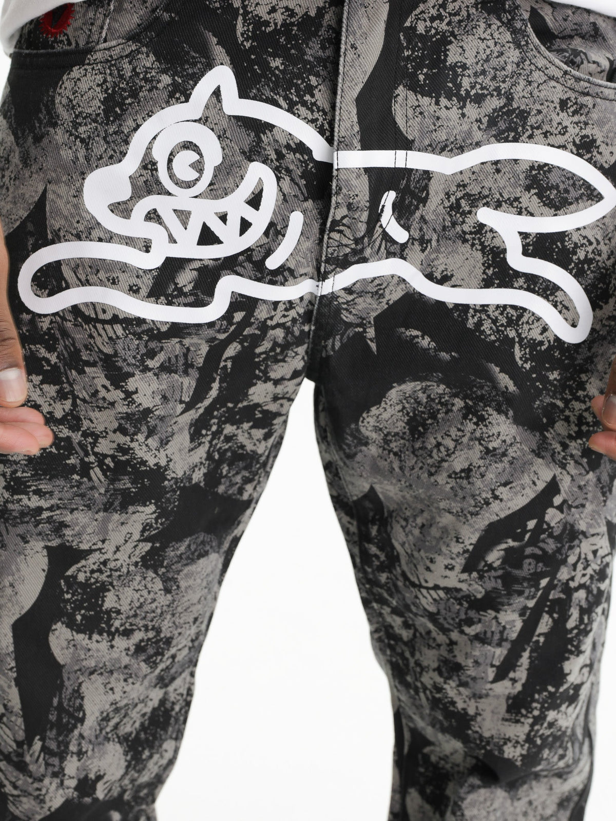 Ice-cream Pants Camo Black Wash Grey
