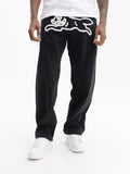 Ice-cream Pants White Dog Logo Denim Black Wash
