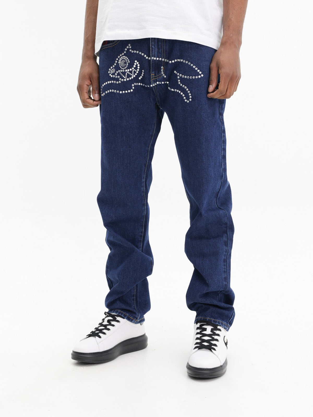 Ice-cream Jeans Crystal Dog Denim Indigo