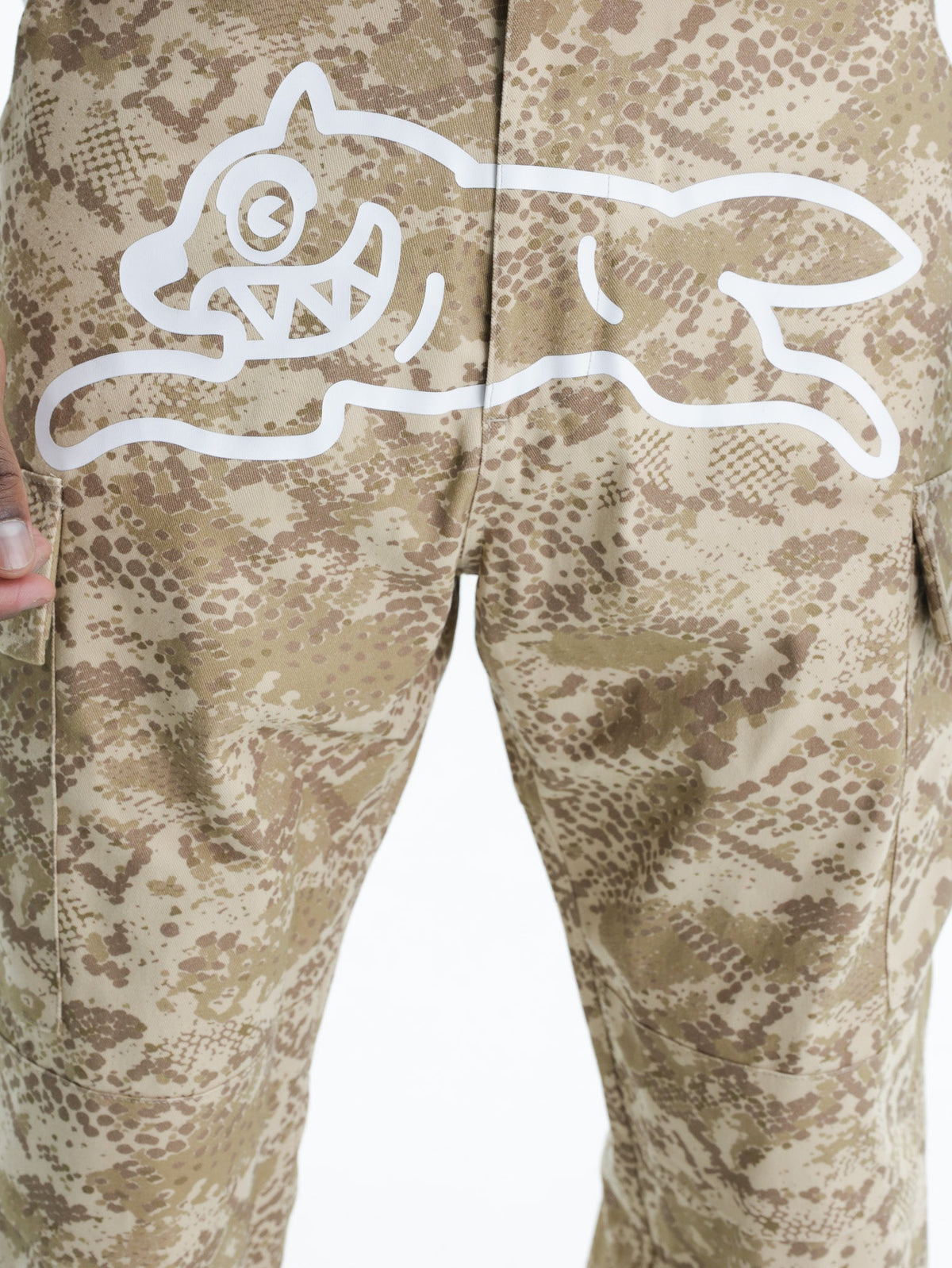 Ice-cream Pants White Dog Logo Print Light Brown
