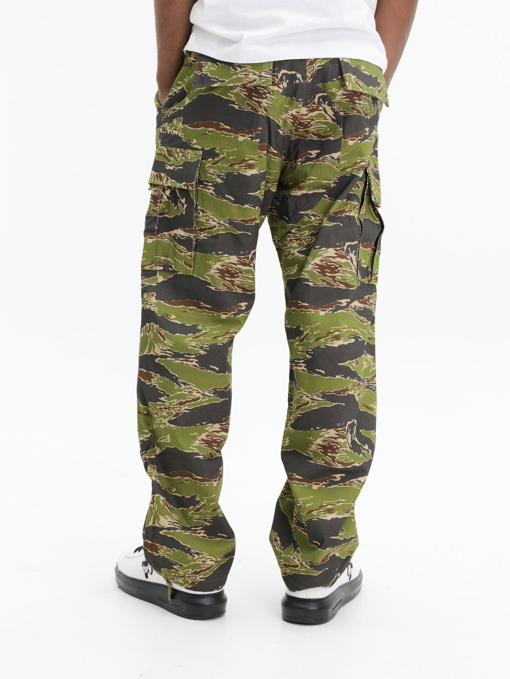 Ice-cream Pants Tiger Strip Cargo Camo