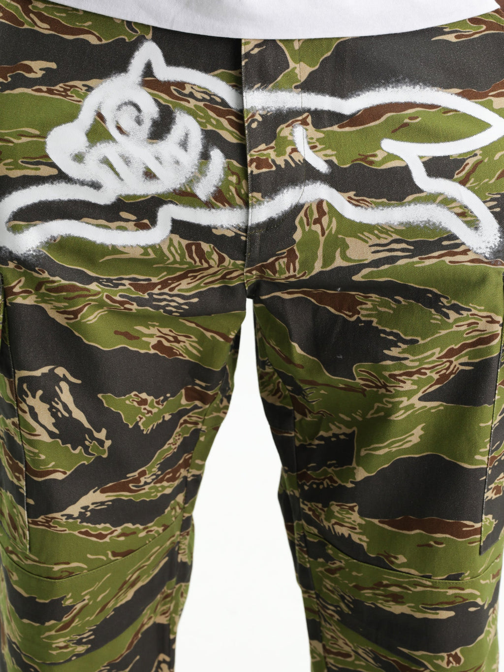 Ice-cream Pants Tiger Strip Cargo Camo
