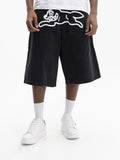Ice-cream Shorts White Dog Logo Denim Black