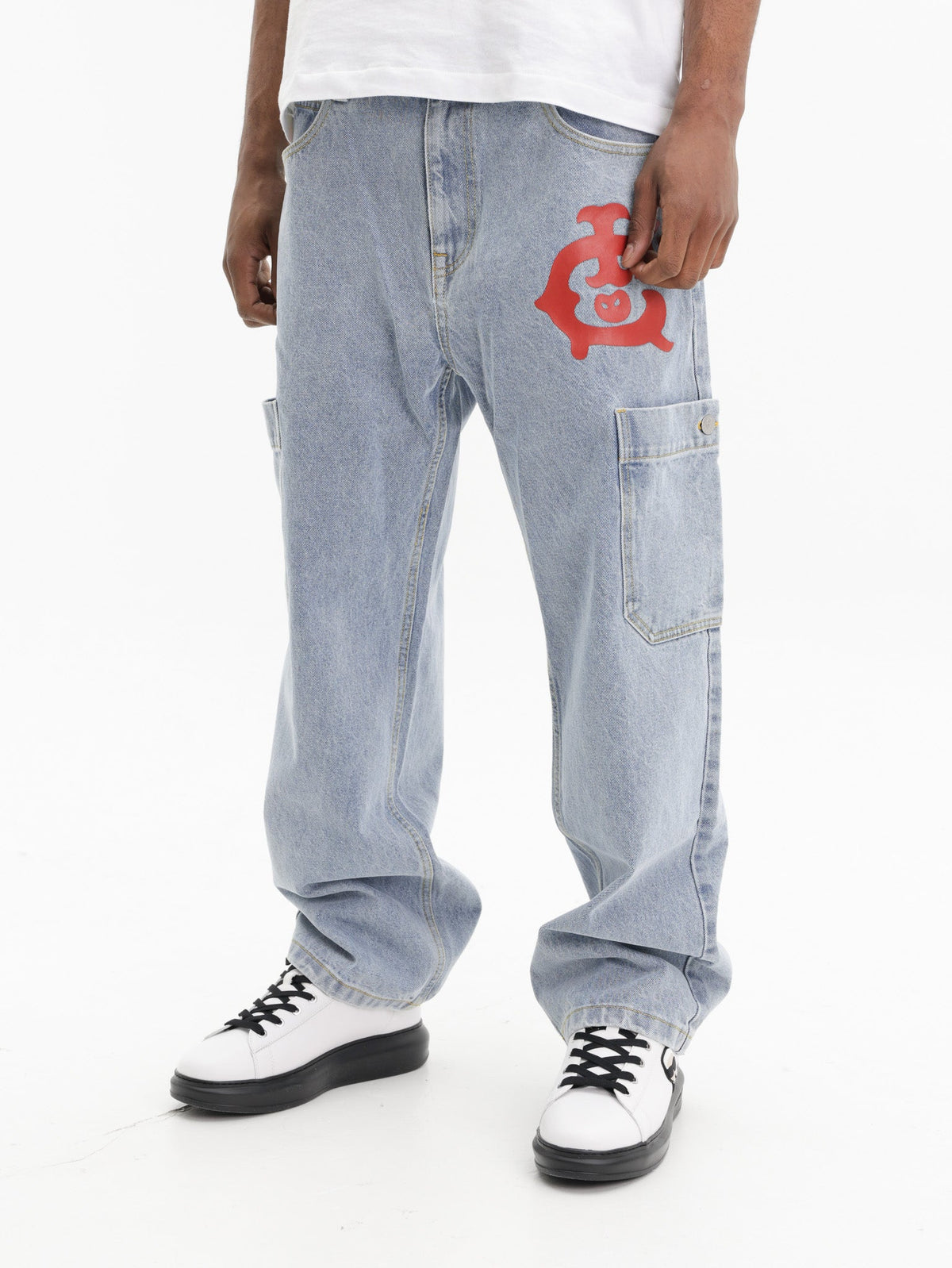 Ice-cream Jeans Western Denim Light Wash