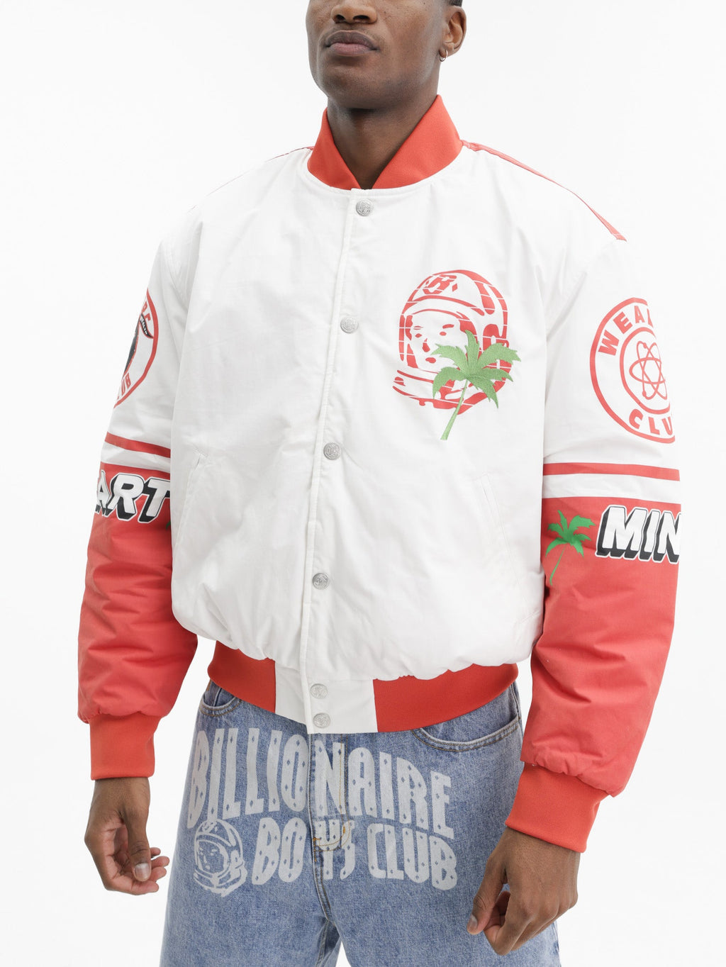 Billionaire Boys Club Jacket Stadium Bomber White/Red