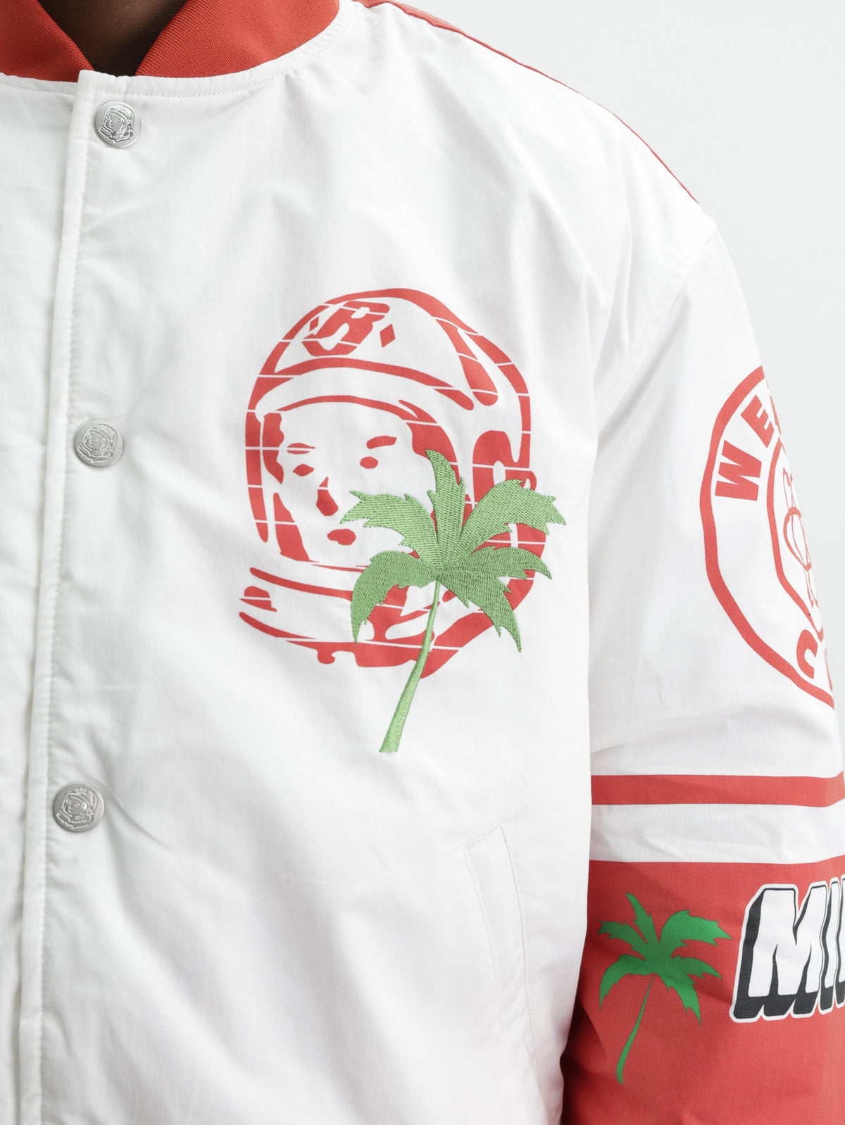 Billionaire Boys Club Jacket Stadium Bomber White/Red