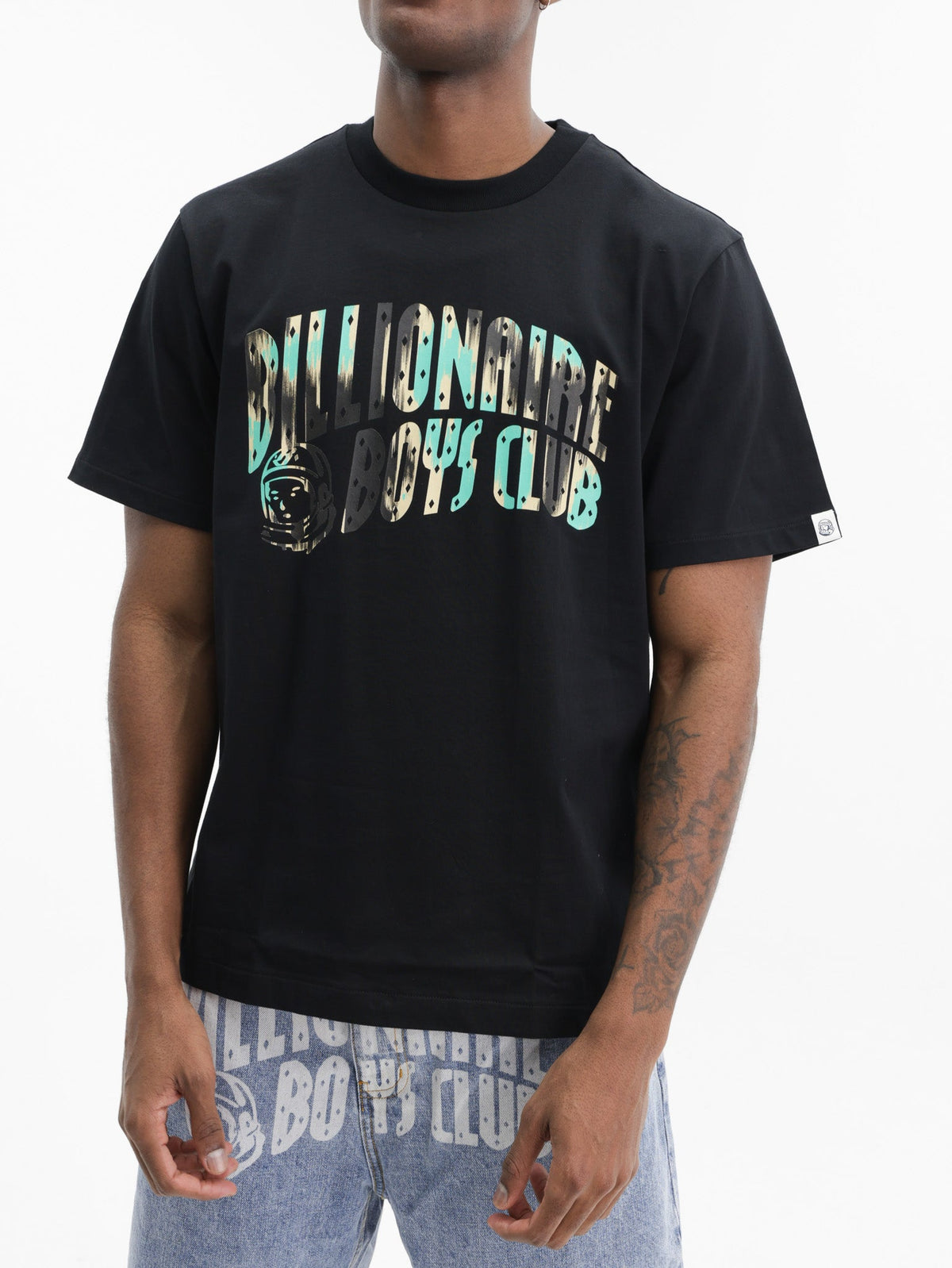 Billionaire Boys Club T-Shirt Leopard Camo Arch Black