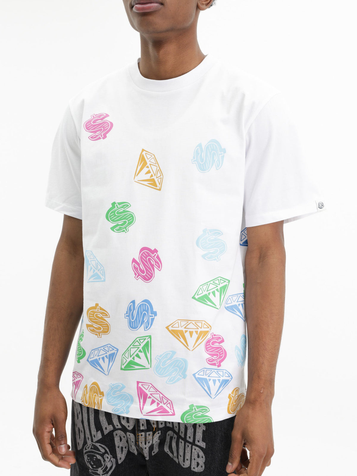 Billionaire Boys Club T-Shirt Diamonds Print White
