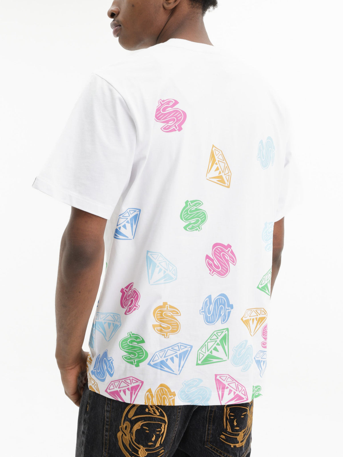 Billionaire Boys Club T-Shirt Diamonds Print White