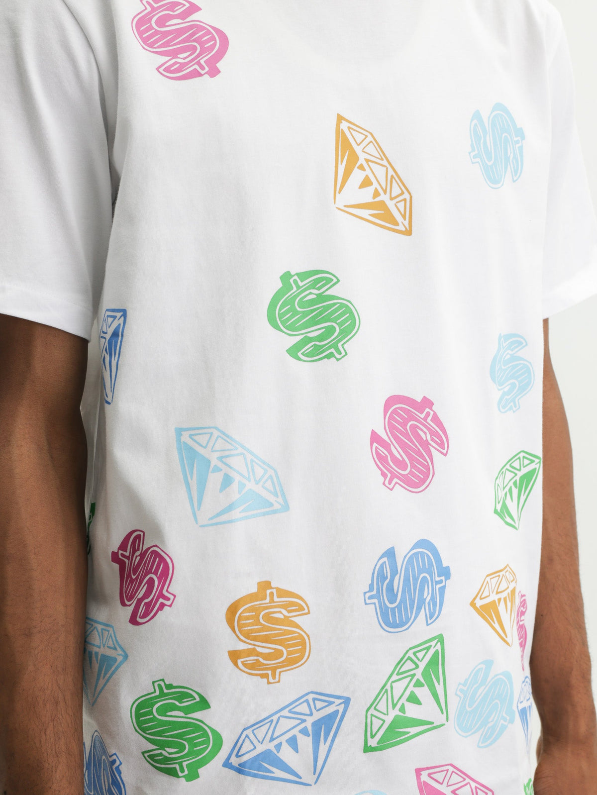 Billionaire Boys Club T-Shirt Diamonds Print White