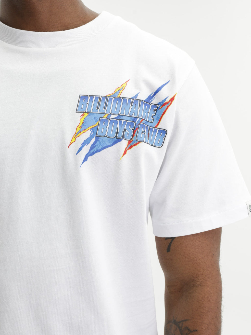 Billionaire Boys Club T-Shirt Blue Rpint Logo White