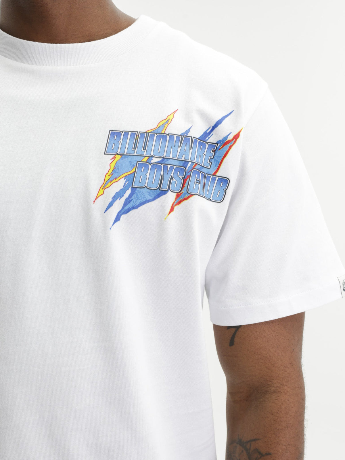 Billionaire Boys Club T-Shirt Blue Rpint Logo White
