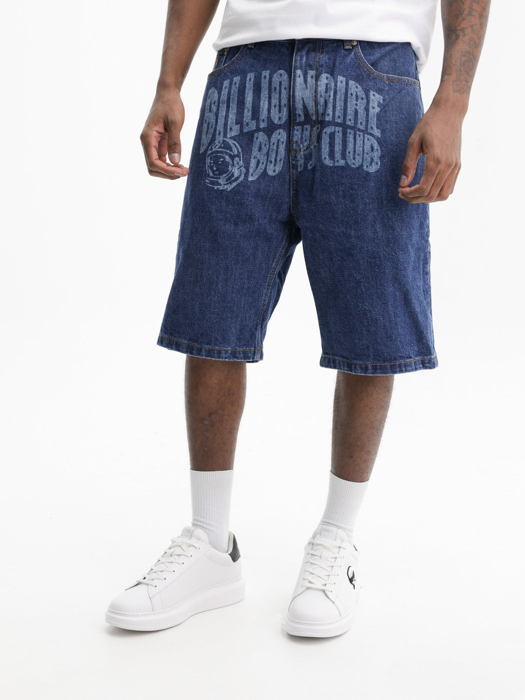 Billionaire Boys Club Shorts Bbc Print Denim Medium Wash