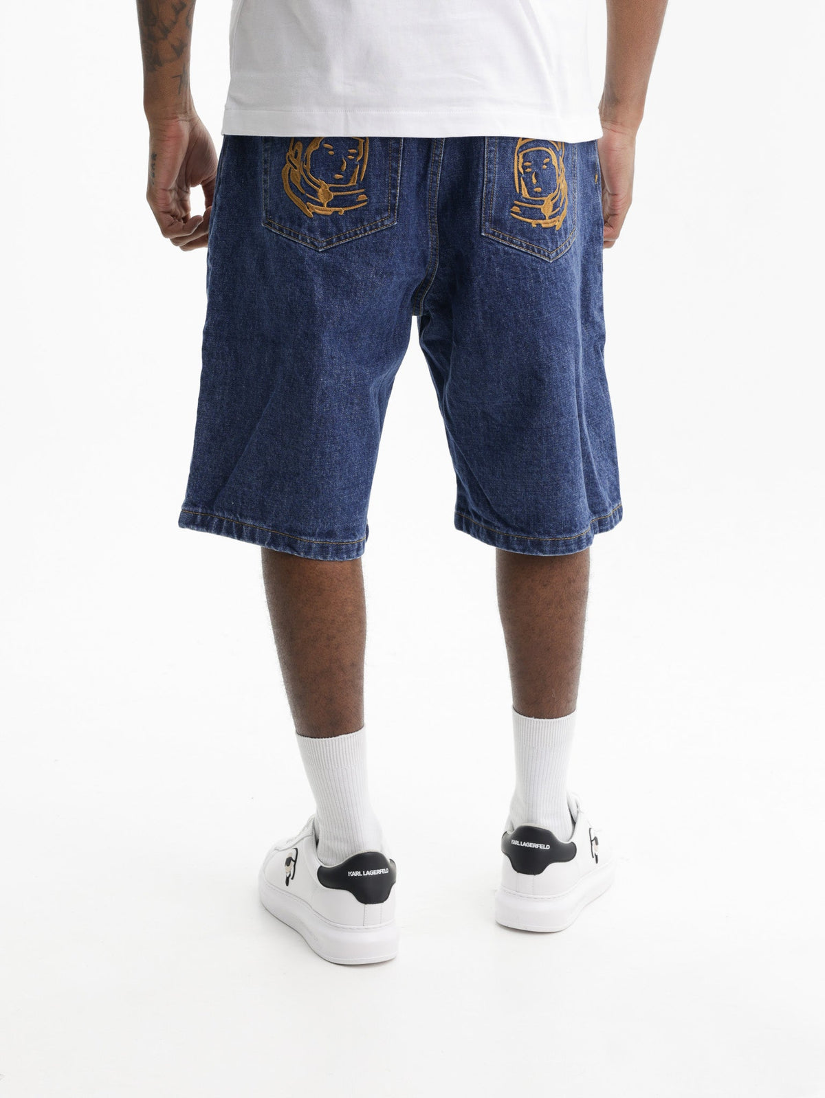 Billionaire Boys Club Shorts Bbc Print Denim Medium Wash