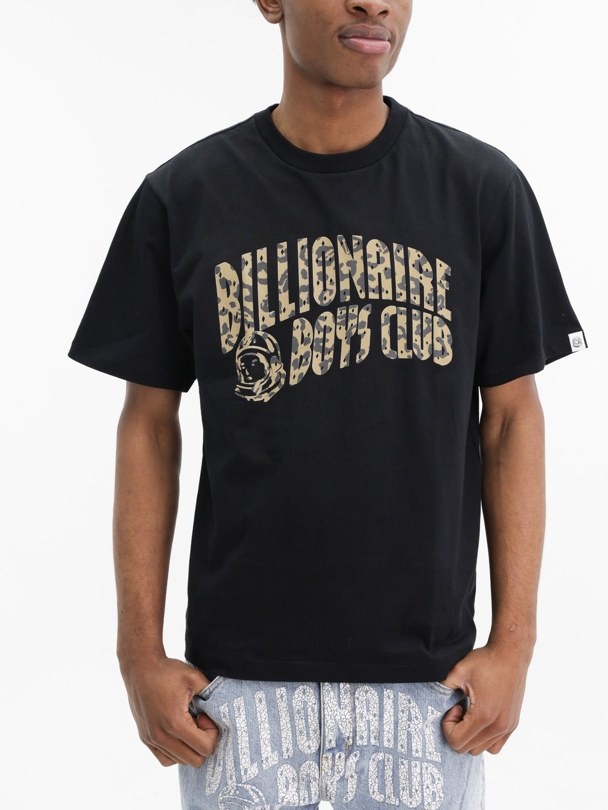 Billionaire Boys Club T-Shirt Leopard Print Arch Black