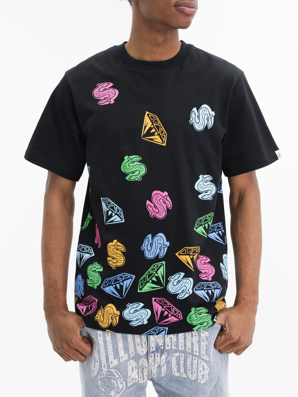 Billionaire Boys Club T-Shirt Diamonds Print Black