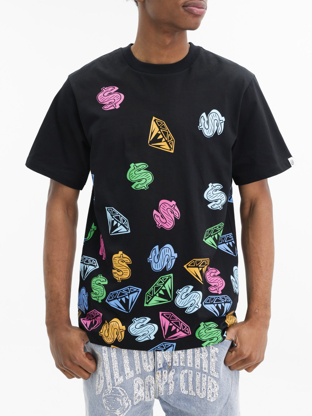 Billionaire Boys Club T-Shirt Diamonds Print Black