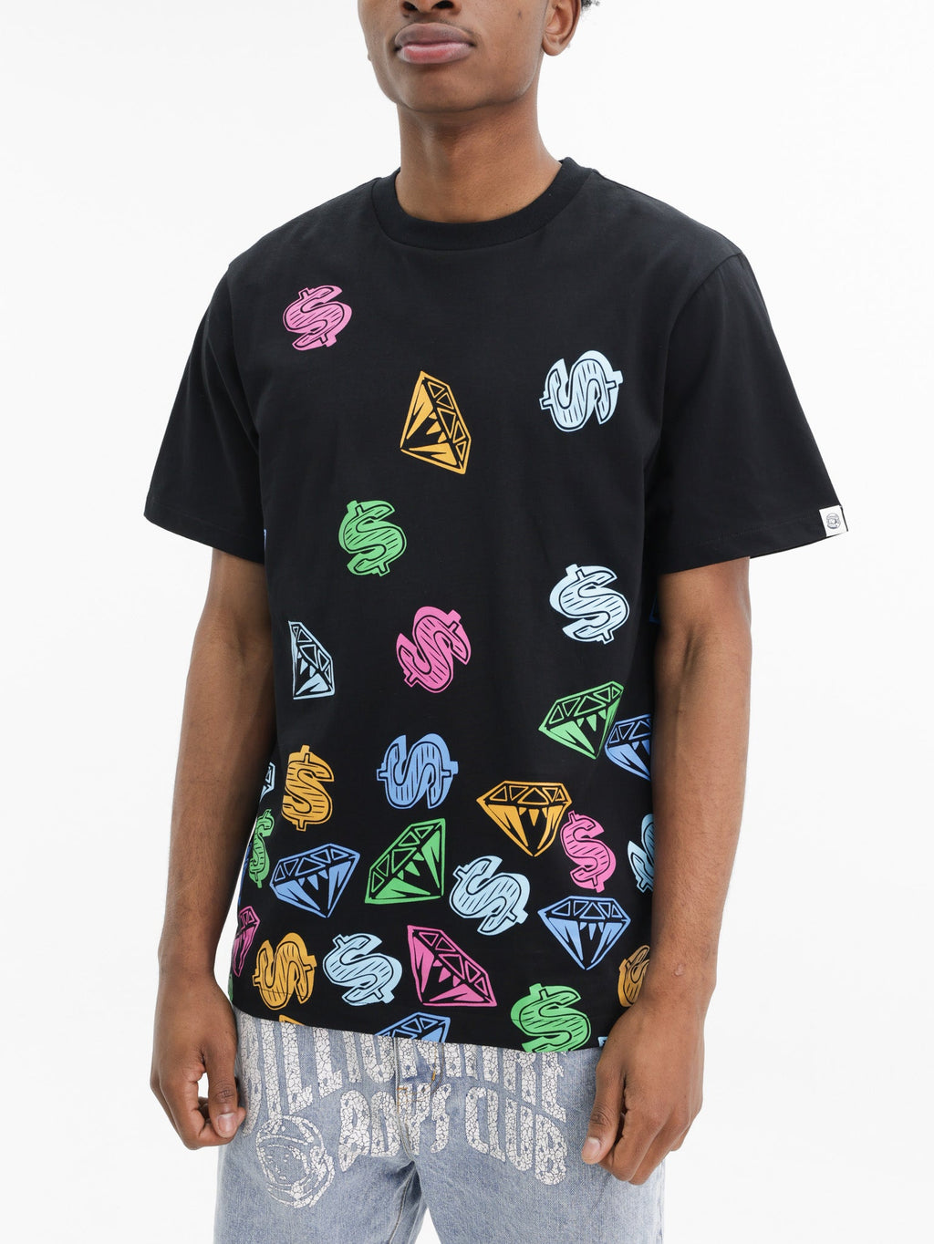 Billionaire Boys Club T-Shirt Diamonds Print Black