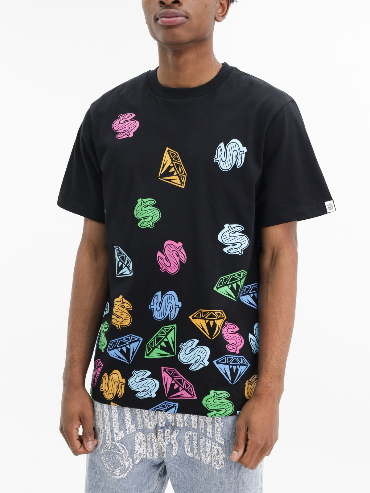 Billionaire Boys Club T-Shirt Diamonds Print Black