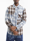 Billionaire Boys Club Shirt Brown Checkered Ls Blue
