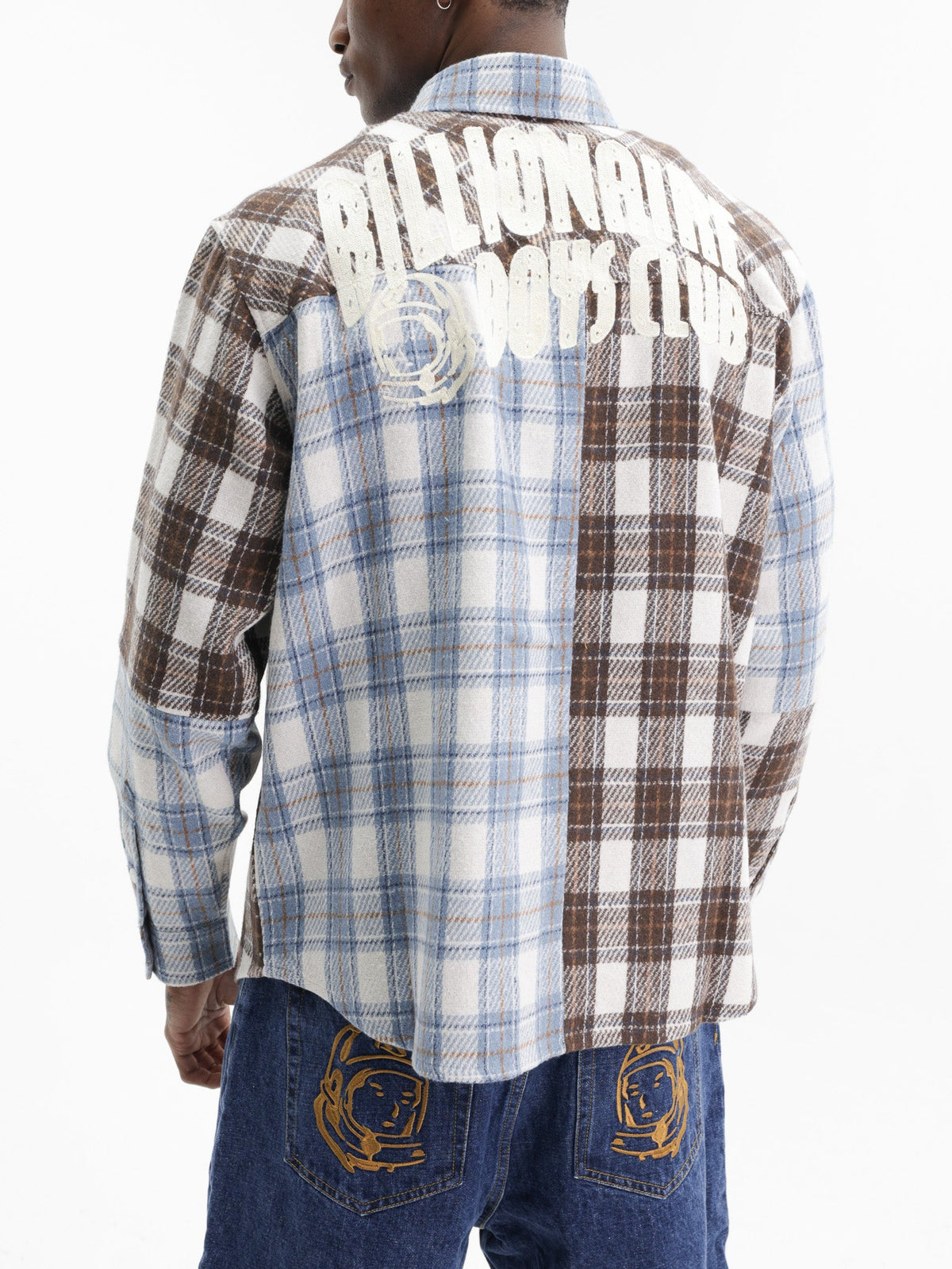 Billionaire Boys Club Shirt Brown Checkered Ls Blue