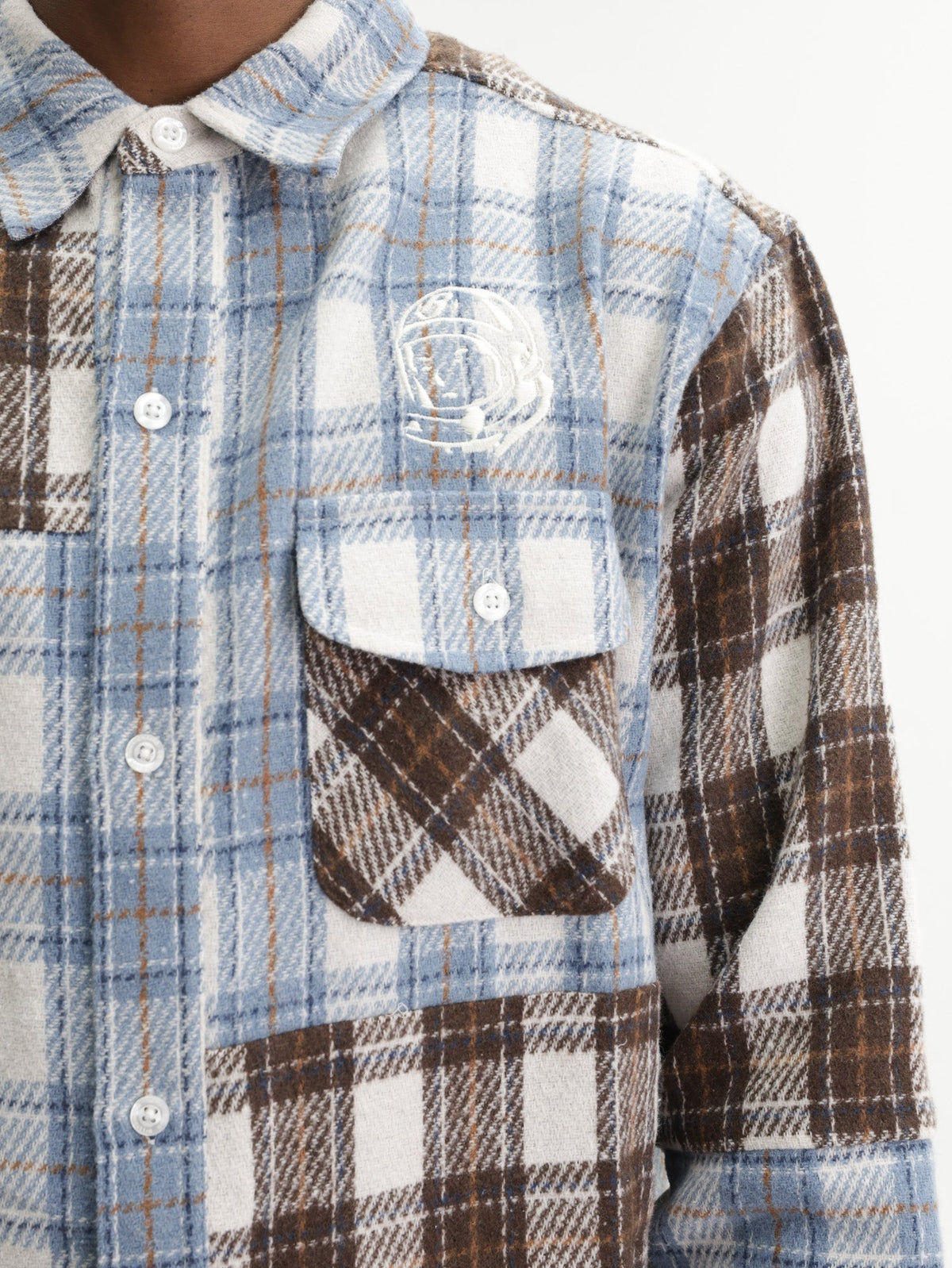 Billionaire Boys Club Shirt Brown Checkered Ls Blue