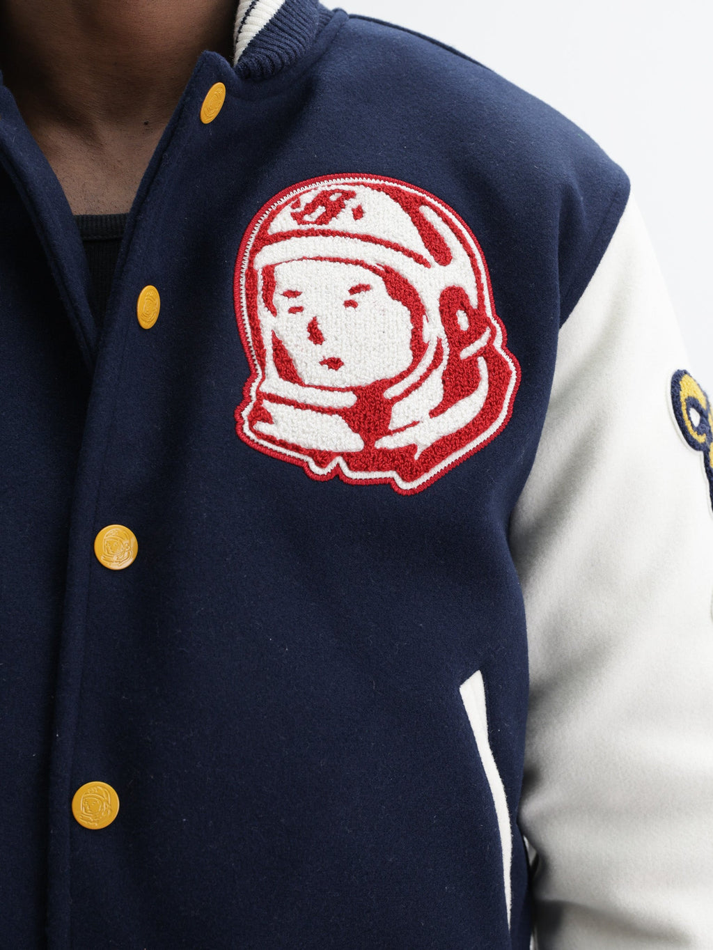 Billionaire Boys Club Jacket Script Wool Varsity Navy/Cream