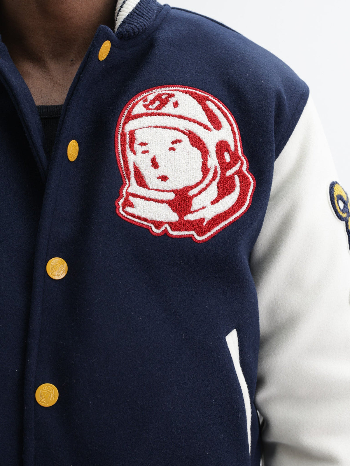Billionaire Boys Club Jacket Script Wool Varsity Navy/Cream