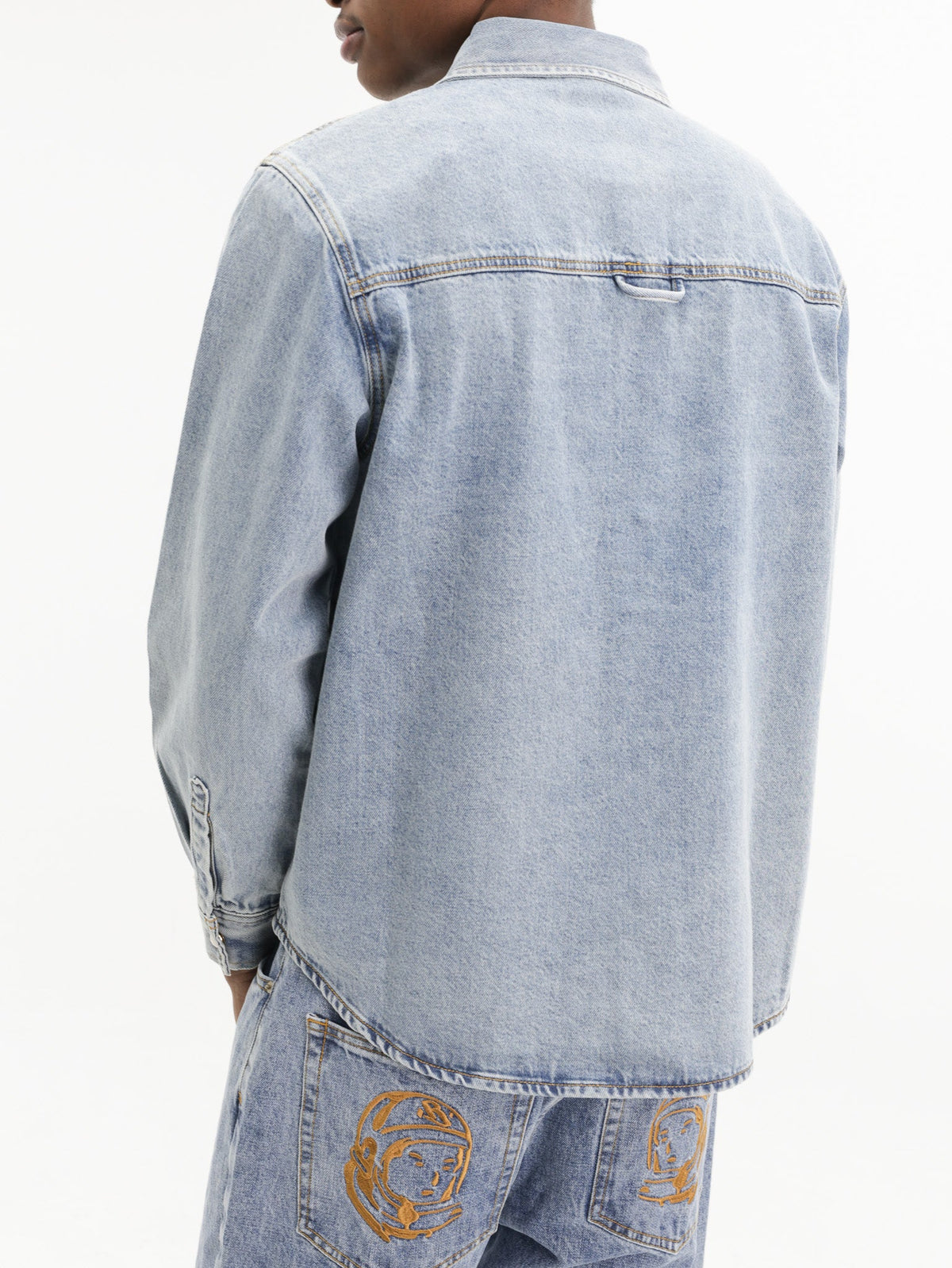 Billionaire Boys Club Shirt Bbc Print Denim Light Wash