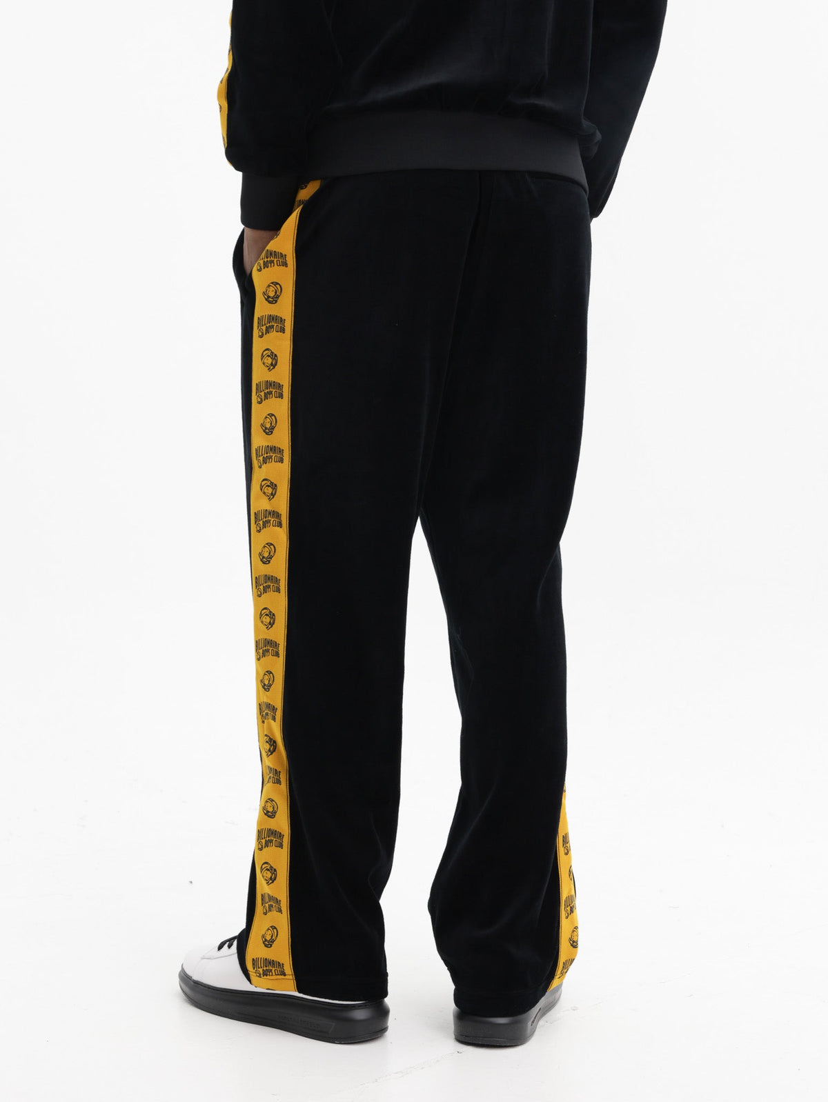 Billionaire Boys Club Track Pants Yellow Logo Tape Black