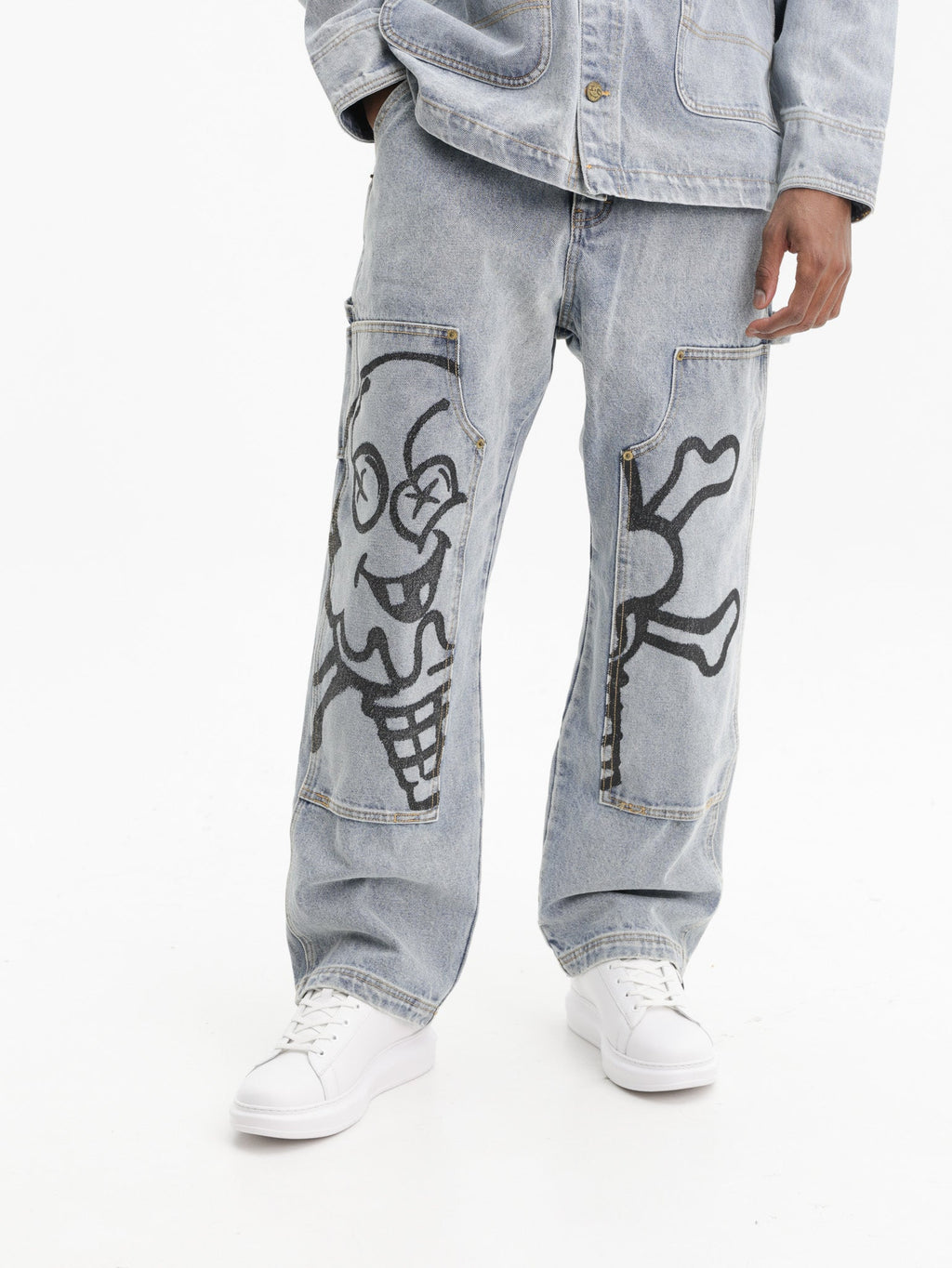 Ice-cream Pants Cones & Bones Denim Light Wash