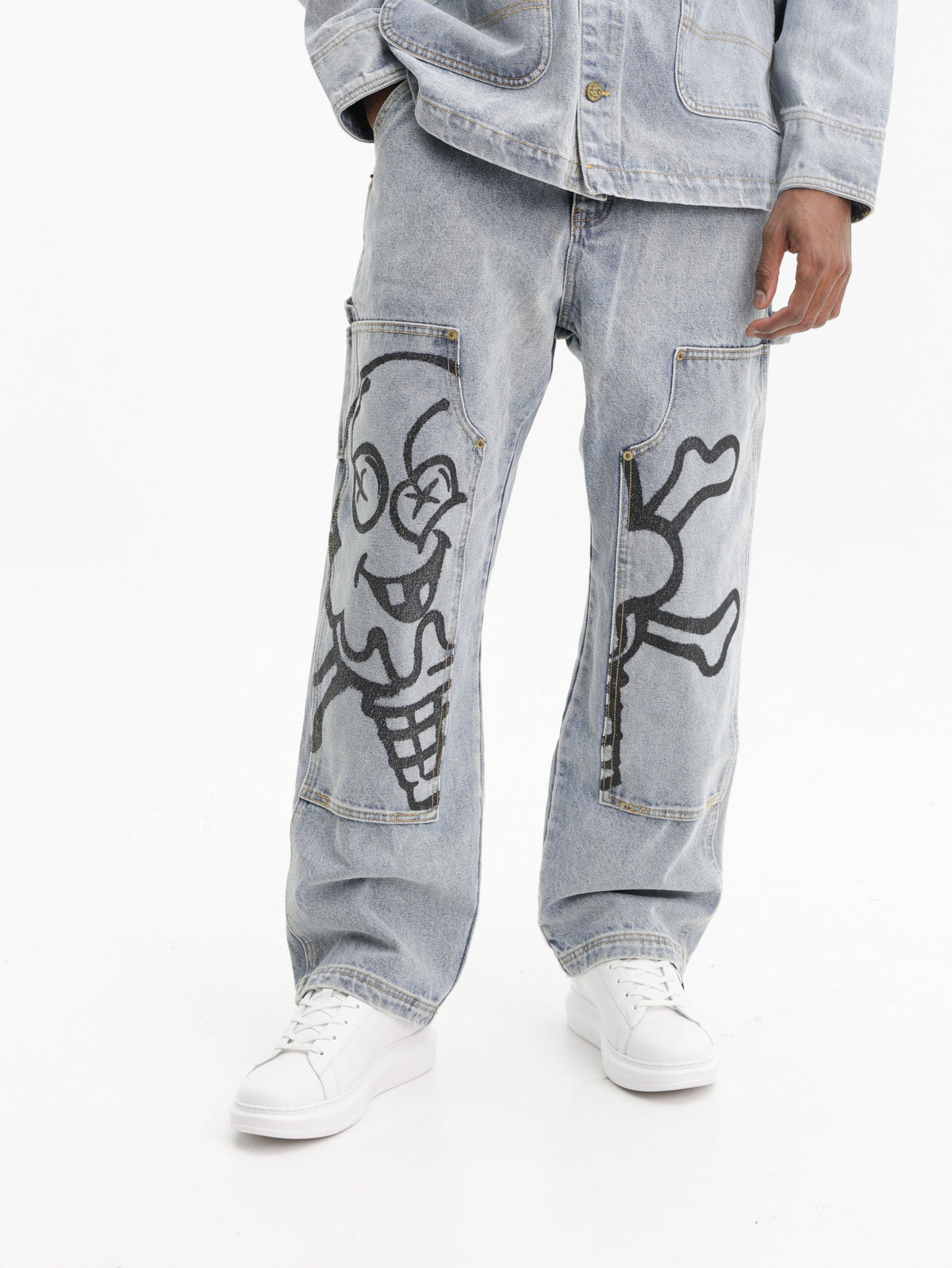 Ice-cream Pants Cones & Bones Denim Light Wash