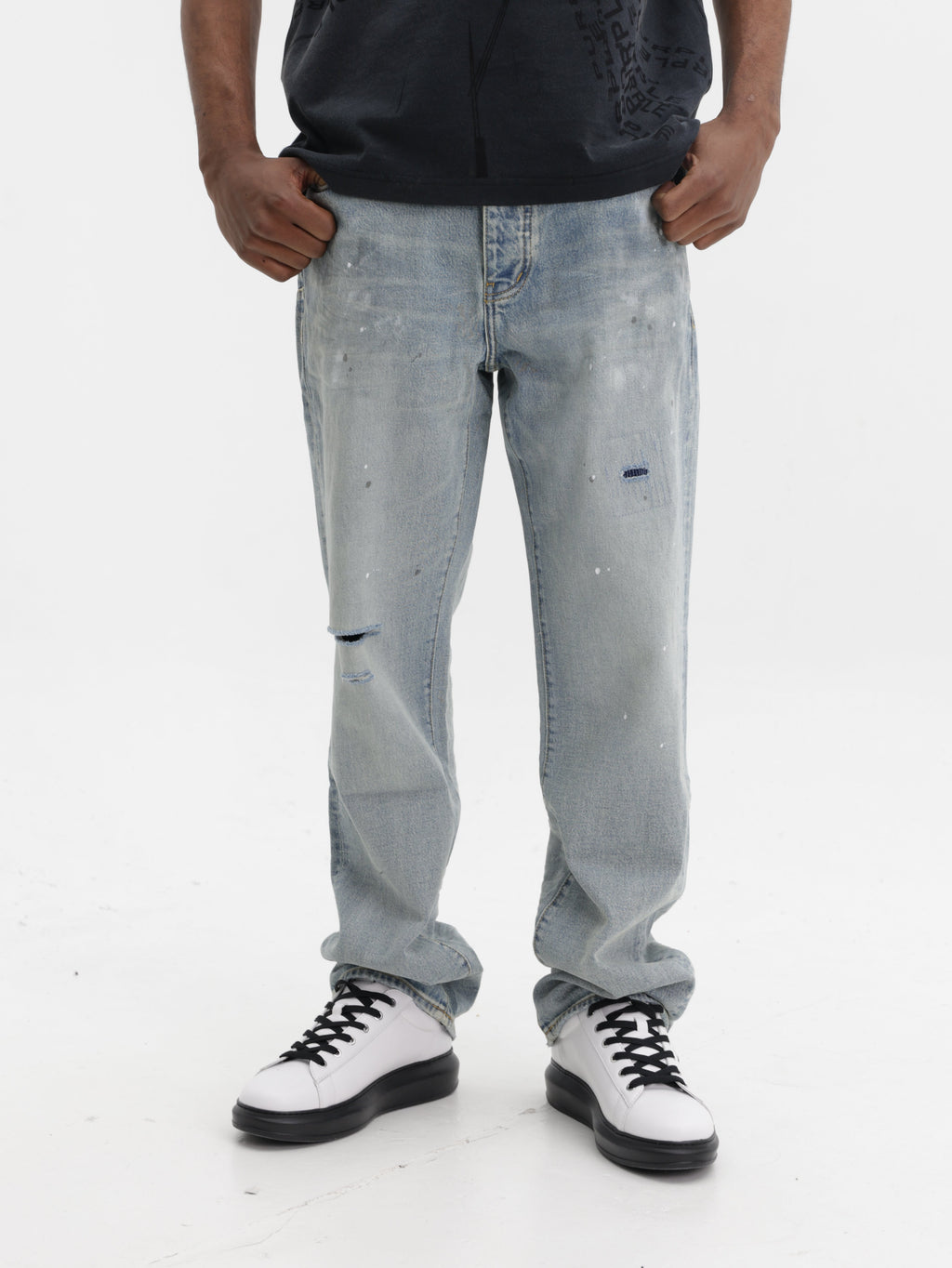 Purple Jeans Light Vintage Slash Indigo