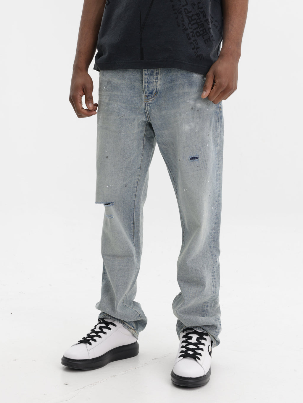 Purple Jeans Light Vintage Slash Indigo