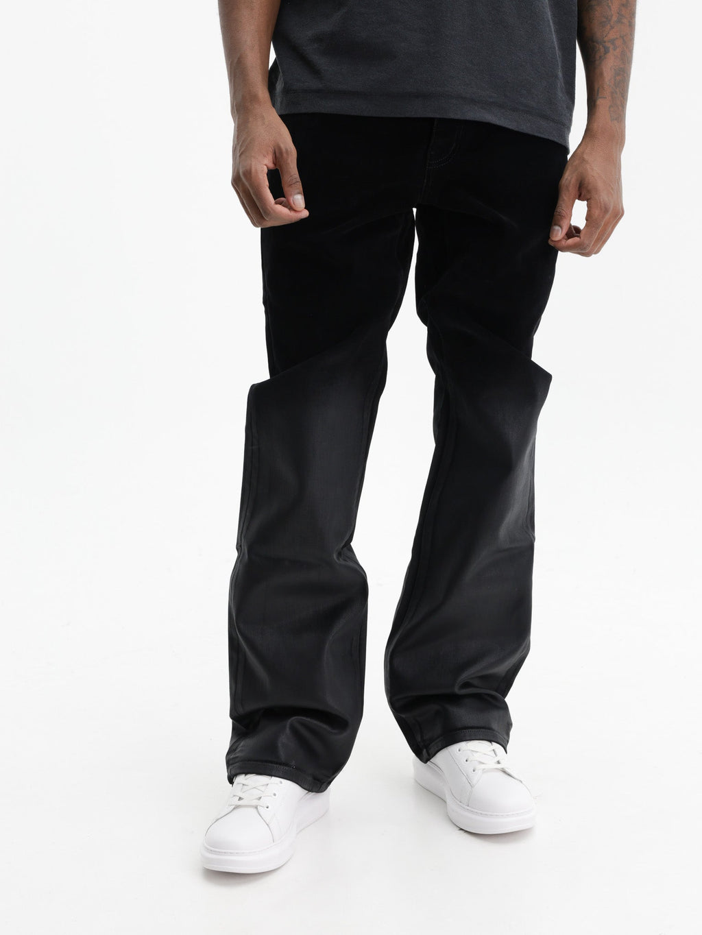 Purple Jeans Flock Dipped Black
