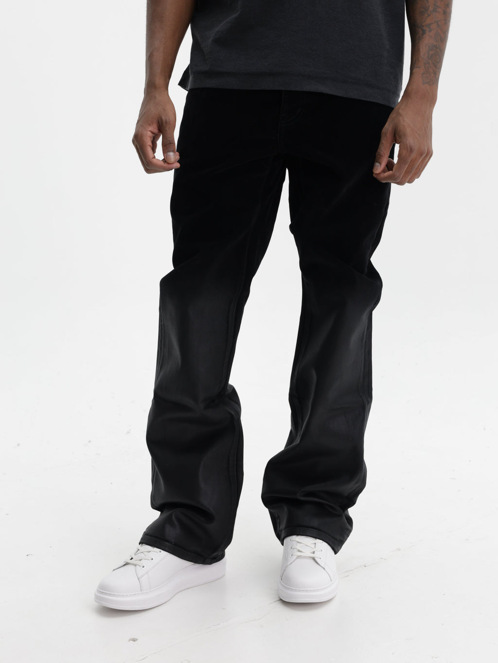 Purple Jeans Flock Dipped Black